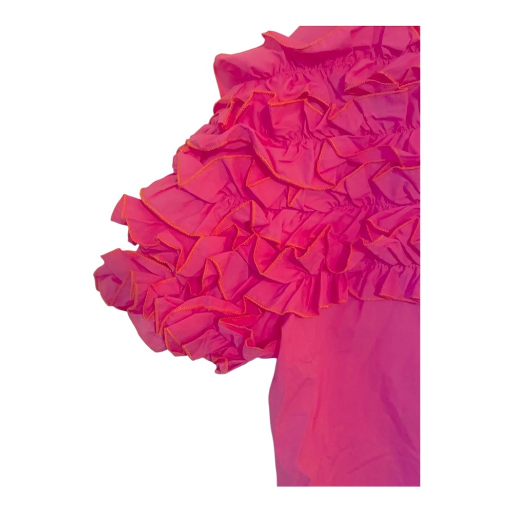NWT Karlie Florence Pink Ruffle Button Up Top Small - Picture 5 of 10